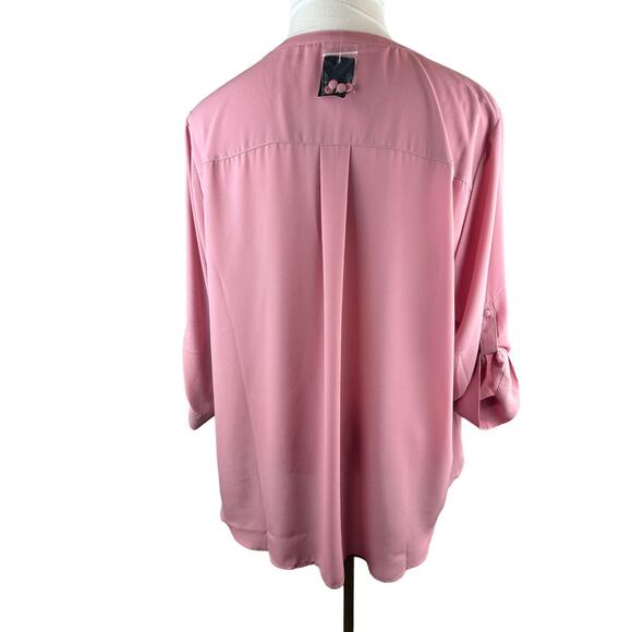 NWT Torrid Harper Georgette Pullover 3/4 Sleeve Blouse Rose Plus Size 3 3X 22-24 - Picture 5 of 14